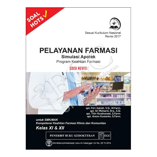 [978-623-203-307-8] Pelayanan^ Far Apoteker Kls XI&XII REV SMK